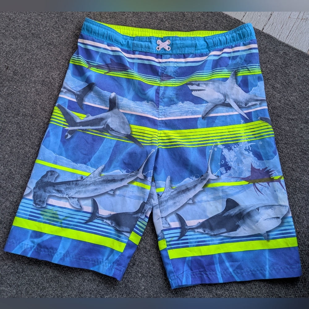 Op Shark Print Swim Shorts Size XXL/2XG (18)